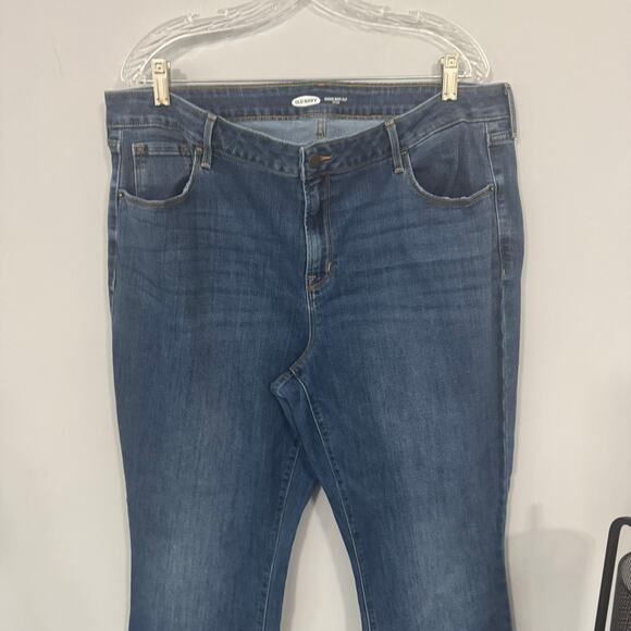 Old Navy Kicker Boot Cut Midrise Bootcut Jeans Women's Plus Size 18 W LONG Tall - Picture 4 of 6